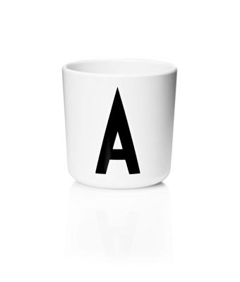 Design Letters - Persoonlijke Melamine Beker A - Wit