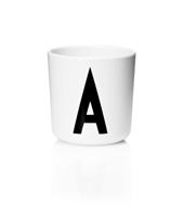 Design Letters - Persoonlijke Melamine Beker A - Wit