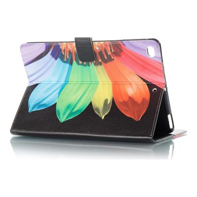 Shop4 - iPad 9.7 (2018) Hoes - Book Cover Kleurrijke Bloem Zwart Shop4 - iPad 9.7 (2018) Hoes - Book Cover Kleurrijke Bloem Zwart