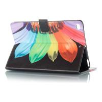 Shop4 - iPad 9.7 (2018) Hoes - Book Cover Kleurrijke Bloem Zwart