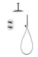 B&w-luxury H2o Lux Inbouw Thermostaat-hoofdd+plaf.steun-handdouch Chroom