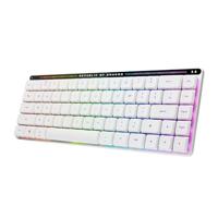 ASUS ROG Falchion RX Low Profile 65% Compact Wireless, Pre-lubed ROG RX Blue Low-Profile Optical Switches, Tri-mode, Cover, Integrated Silicone Dampening Foam, Touch Panel, MacOS, White, US