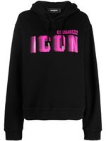 DSQUARED2 hoodie Icon Blur en coton - Noir - thumbnail