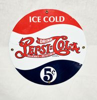 Ice Cold Pepsi-Cola Emaille Bord 12" / 30 cm - thumbnail