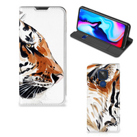 Bookcase Motorola Moto G9 Play Watercolor Tiger - thumbnail