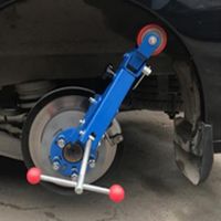 Fenderroller met 180° en 22,9-36CM Verstelbare Arm voor Auto-Onderhoud Blauw - thumbnail