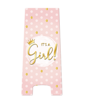 Waarschuwingsbord It&apos;s A Girl Roze/Goud