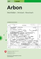 Wandelkaart - Topografische kaart 217 Arbon | Swisstopo - thumbnail