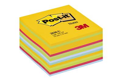 Memoblok kubus post-it 2030u neon regenboog