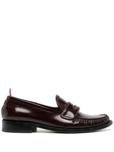 Thom Browne mocassins en cuir à entaille penny - Rouge