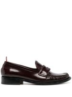 Thom Browne mocassins en cuir à entaille penny - Rouge - thumbnail