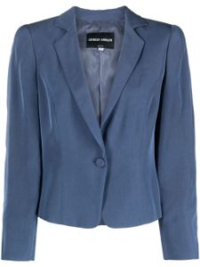 Giorgio Armani Pre-Owned blazer à simple boutonnage (années 2000) - Bleu