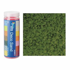 3x busjes grof decoratie zand/kiezels groen 500 gram