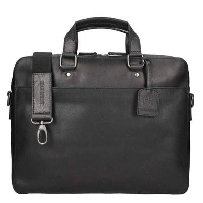 Leonhard Heyden 13 inch leren laptoptas Dakota zwart Leonhard Heyden 13 inch leren laptoptas Dakota zwart