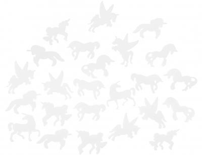 LG Imports plafondstickers glow in the dark wit eenhoorn 24 delig