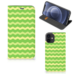 iPhone 12 Mini Hoesje met Magneet Waves Green