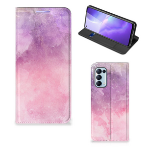 Bookcase OPPO Find X3 Lite Pink Purple Paint