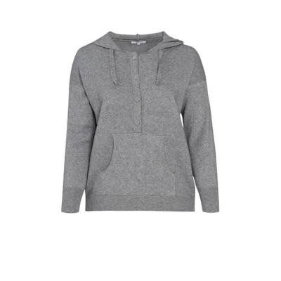 Paprika fijngebreide hoodie grijs melange Paprika fijngebreide hoodie grijs melange