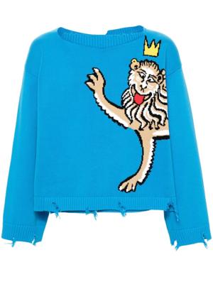 Charles Jeffrey Loverboy Gerafelde trui - Blauw Charles Jeffrey Loverboy Gerafelde trui - Blauw