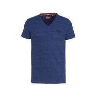 Superdry gemêleerd T-shirt van biologisch katoen kobaltblauw