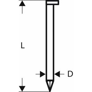 D-kopstripnagel SN34DK 80, 3,1 mm, 80 mm, blank, glad 3000 stuk(s) Bosch Accessories 2608200003 Afm. (l x b) 80 mm x 3.1 mm