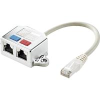 Renkforce RJ45 netwerk T-adapter CAT 5e [2x RJ45-bus - 1x RJ45-stekker] 15,00 cm metaal