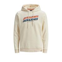JACK & JONES ORIGINALS hoodie met logo ecru