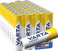 Varta 4106229630 Energy AA Mignon LR6 Batterij, Alkaline Batterij, ideaal voor speelgoed zaklamp en andere apparaten op batterijen, 30 - Pak, blauw