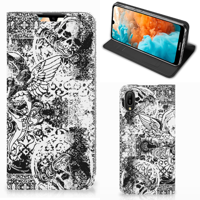 Mobiel BookCase Huawei Y6 2019 Skulls Angel