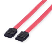 Value 11991550 interne SATA 6.0 Gbit/s HDD-kabel met kliksluiting, 0,5m rood