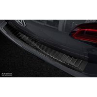 Zwart RVS Bumper beschermer passend voor Volkswagen Golf VII Variant 2012-2017 'Ribs' AV245217 - thumbnail