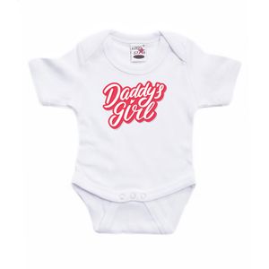 Daddys girl geboorte cadeau romper wit voor babys 92 (18-24 maanden)  -