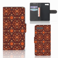 Sony Xperia X Compact Telefoon Hoesje Batik Brown