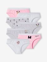 Pakket van 7 Disney® Minnie slipjes roze, grijs gechineerd en wit - thumbnail