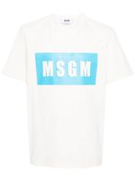 MSGM t-shirt en coton à logo imprimé - Tons neutres - thumbnail