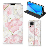 Huawei P40 Lite Smart Cover Lovely Flowers - thumbnail