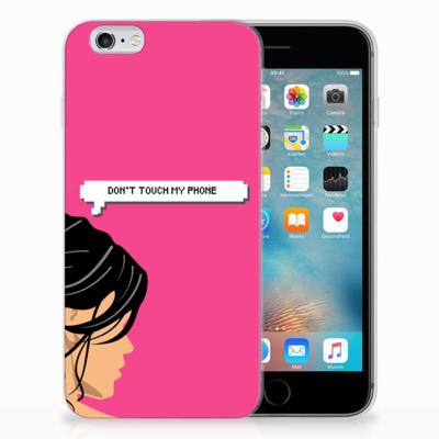 Apple iPhone 6 | 6s Silicone-hoesje Woman Don't Touch My Phone Apple iPhone 6 | 6s Silicone-hoesje Woman Don't Touch My Phone