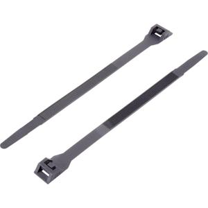 TRU COMPONENTS 1592834 TC-DK-180BK203 Kabelbinder 180 mm 9 mm Zwart Met dubbele kop 1 stuk(s)