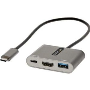 StarTech.com USB C Multiport Adapter, USB-C naar HDMI 4K Video, 100W PD Pass-Through, USB 3.0 Hub 5G