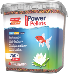 Colombo Power Pellet 5L - Complete Drijvende Vijvervoer met Kleurversterkers Spirulina&Paprika