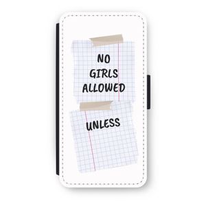 No Girls Allowed Unless: iPhone 8 Flip Hoesje