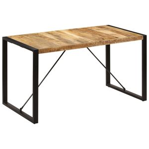 Eettafel 140x70x75 cm massief mangohout