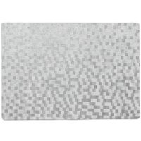 Stevige luxe Tafel placemats Stones zilver 30 x 43 cm   -