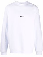 MSGM sweat à logo imprimé - Blanc - thumbnail