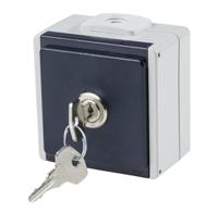 as - Schwabe 62461 Stopcontact met 2 Kabelingangen, IP54, Grijs