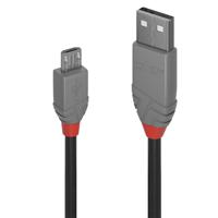 Lindy 36730 USB-kabel 0,2 m USB 2.0 USB A Micro-USB B Zwart, Grijs - thumbnail