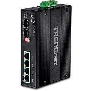 Trendnet TI-UPG62 netwerk-switch Unmanaged L2 Gigabit Ethernet (10/100/1000) Power over Ethernet (PoE) Zwart