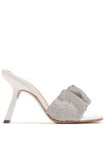 Sebastian Milano mules à ornements en cristal 95 mm - Argent