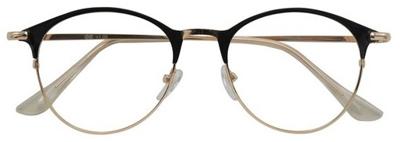 Croon leesbril Janis dames zwart/goud sterkte +2.00