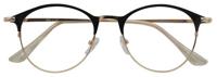 Croon leesbril Janis dames zwart/goud sterkte +2.00